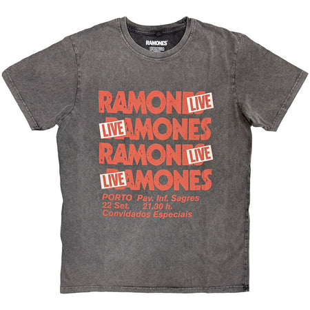 Ramones - Concert - Charcoal Grey Stone Wash t-shirt