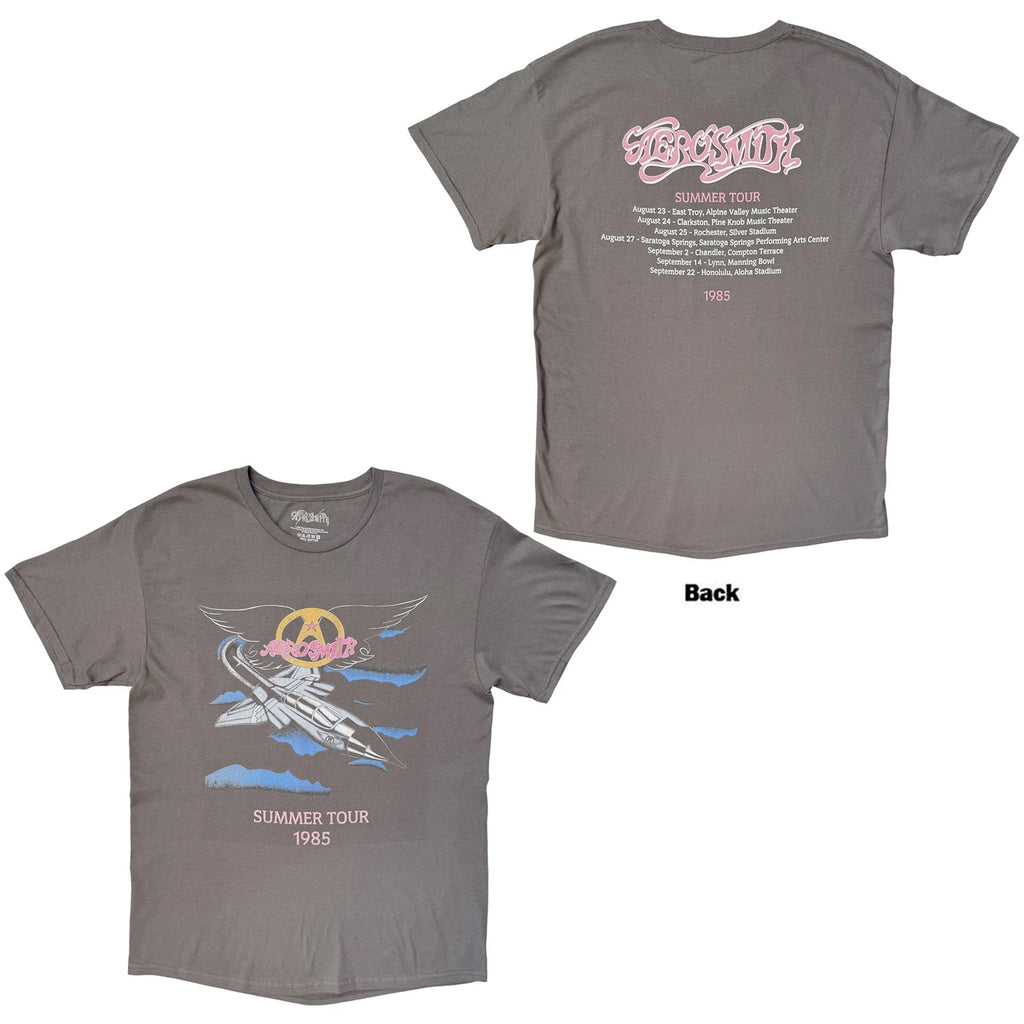 Aerosmith - Summer Tour '85 - Charcoal Grey t-shirt