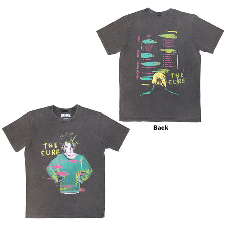 The Cure - Beach Party Tour '86 - Charcoal Grey Stone Wash t-shirt