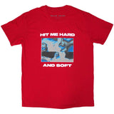 Billie Eilish - Hit Me Hard And Soft Negative  - Red Organic Cotton  t-shirt