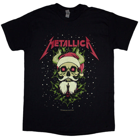 Metallica - Santa Horns - Black  T-shirt