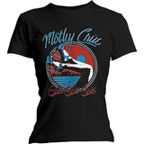 Motley Crue - Heels V3 - Ladies Junior Black T-shirt
