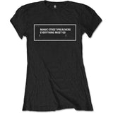 Manic Street Preachers - Everything Must Go Monochrome - Ladies Junior Black T-shirt