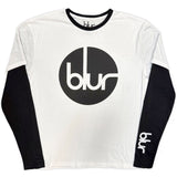 Blur - Circle Logo - Black & White Layered Longsleeve  t-shirt