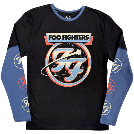 Foo Fighters - Comet - Black & Denim Blue Layered Longsleeve  t-shirt