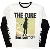 The Cure - Boys Don't Cry Box - White & Black Layered Longsleeve  t-shirt