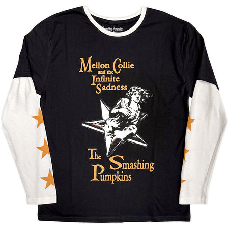 Smashing Pumpkins - Infinite Sadness - Black & White Layered Longsleeve  t-shirt