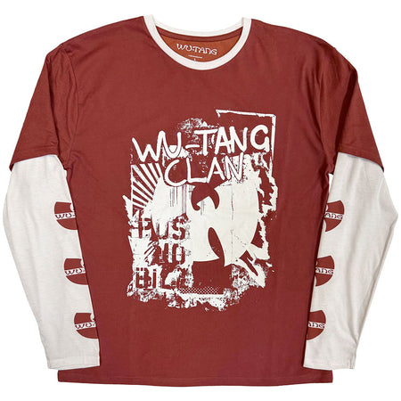 Wu-Tang Clan - Graffiti - Red & White Layered Longsleeve  t-shirt