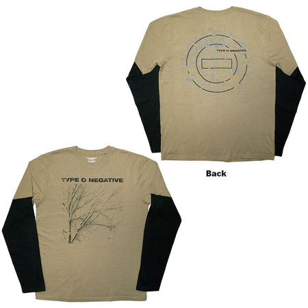 Type O Negative - Tree - Black & Green Layered Longsleeve  t-shirt