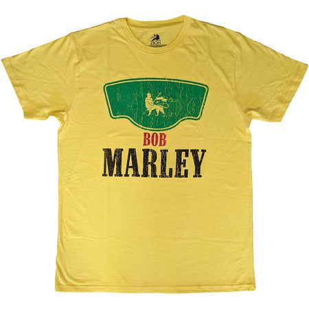 Bob Marley - Vintage Style Green Label - Yellow T-shirt