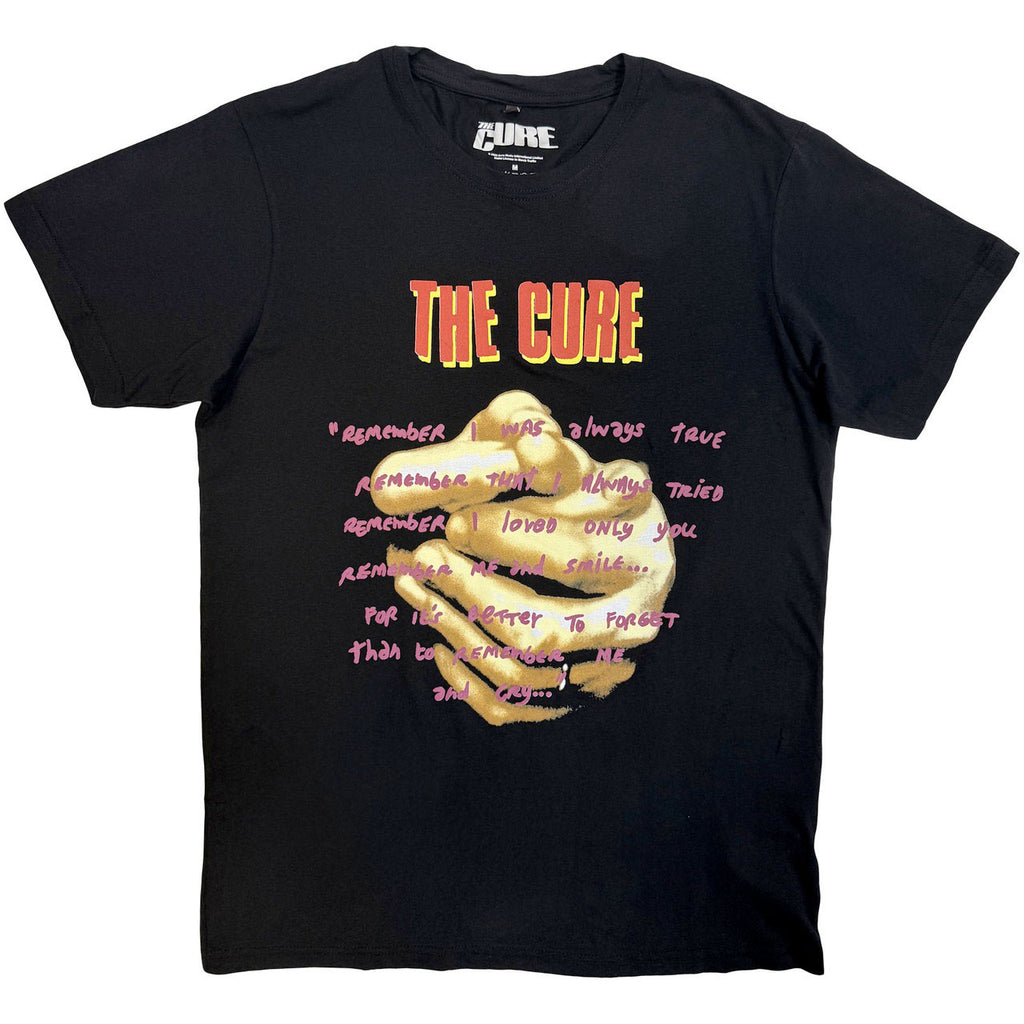 The Cure - Praying Hands Treasure Lyric - Black Carbon t-shirt