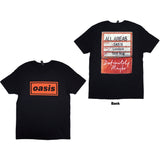 Oasis - Definitely Maybe AAA Pass - Black t-shirt