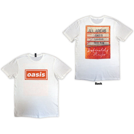 Oasis - Definitely Maybe AAA Pass - White t-shirt