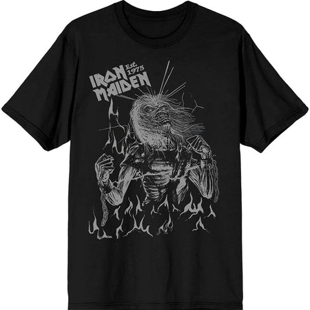 Iron Maiden - Est 1975 Life After Death Flames - Black t-shirt