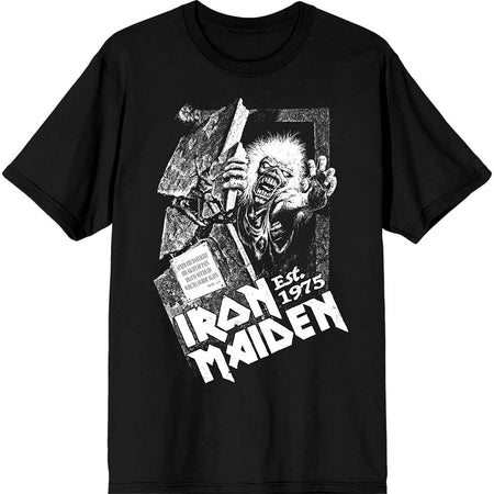 Iron Maiden - Est 1975 No Prayer Grave - Black t-shirt
