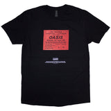 Oasis - Definitely Maybe Ticket Stub - Black t-shirt