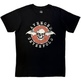 Avenged Sevenfold - Deathbat Red Circle - Black Carbon t-shirt