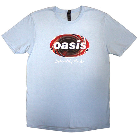 Oasis - Definitely Maybe Union Jack Oval - Light Blue t-shirt