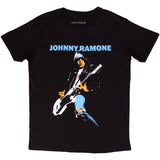 Ramones - Johnny Ramone - Ripped Denim - Black  t-shirt