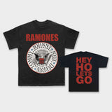 Ramones - Hey Ho Red Block  - Black Carbon t-shirt