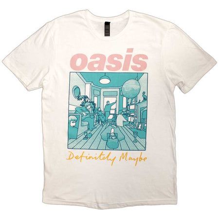 Oasis - Definitely Maybe Illustration Color - White t-shirt