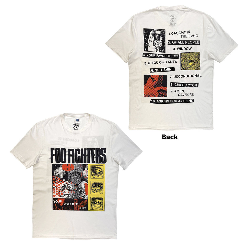 Foo Fighters - Your Favourite Toy Tracklist - White t-shirt