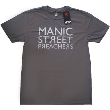 Manic Street Preachers - Reversed Logo - Charcoal Grey t-shirt