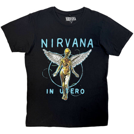 Nirvana - In Utero Neon Blue - Black Carbon t-shirt