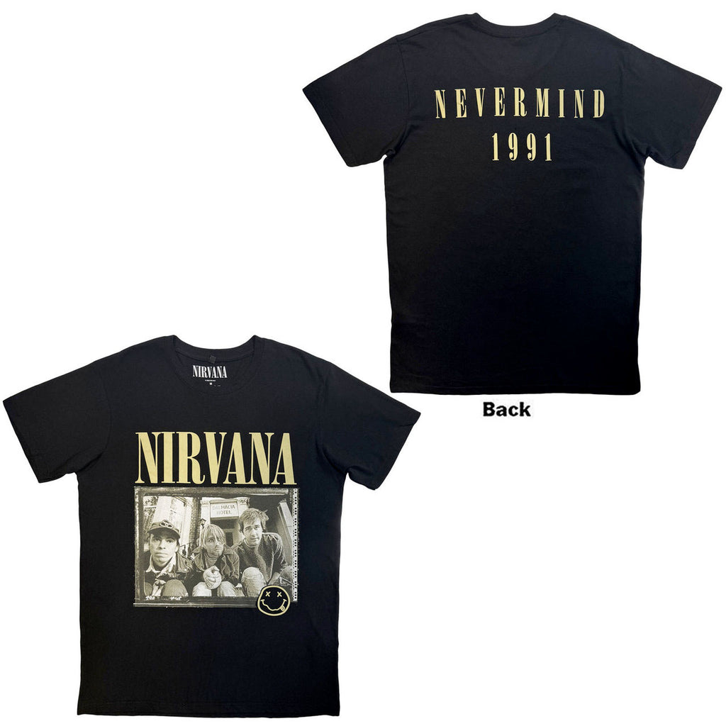 Nirvana - Nevermind '91 Hotel Photo - Black Carbon t-shirt