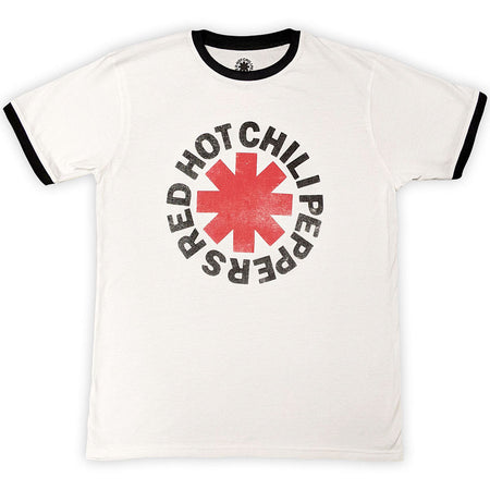 Red Hot Chili Peppers - Logo - White Ringer t-shirt
