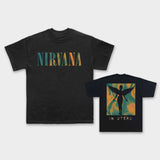 Nirvana - In Utero Angel Swirl - Black Carbon t-shirt