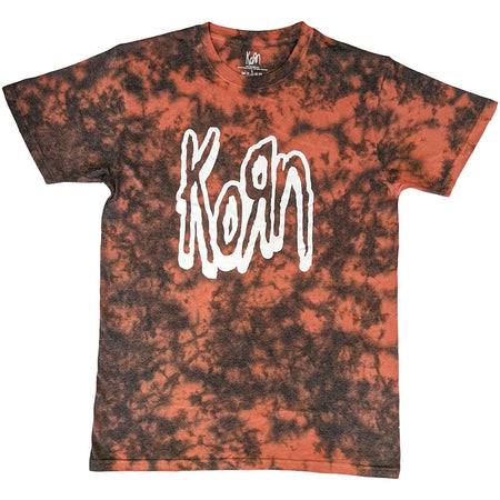 Korn - Logo Outline - Red Dye Wash t-shirt