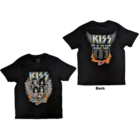 Kiss - End Of The Road World Tour Wings - Black t-shirt
