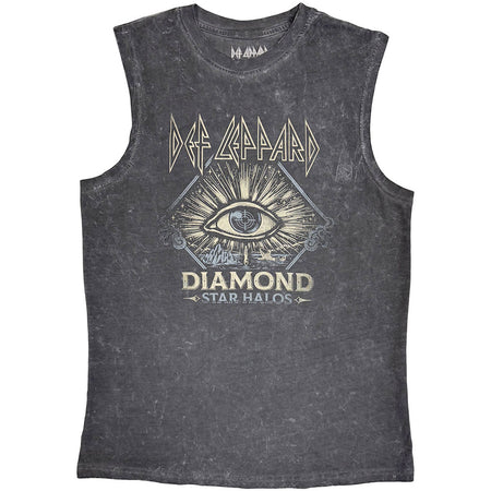 Def Leppard - Diamond Star Halos - Charcoal Grey Tanktop t-shirt