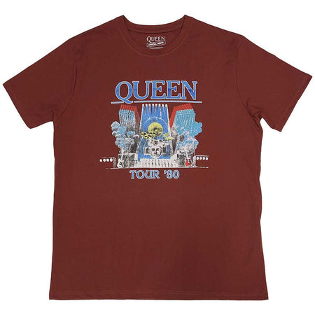 Queen - Freddie Mercury - Tour '80 - Red T-shirt