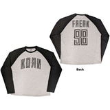 Korn - Freak '98 -  Black & Grey Raglan Baseball Jersey t-shirt