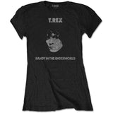 T.Rex Marc Bolan - Dandy -  Ladies Junior Black t-shirt