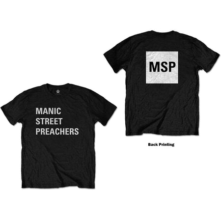 Manic Street Preachers - Block Logo - Black t-shirt