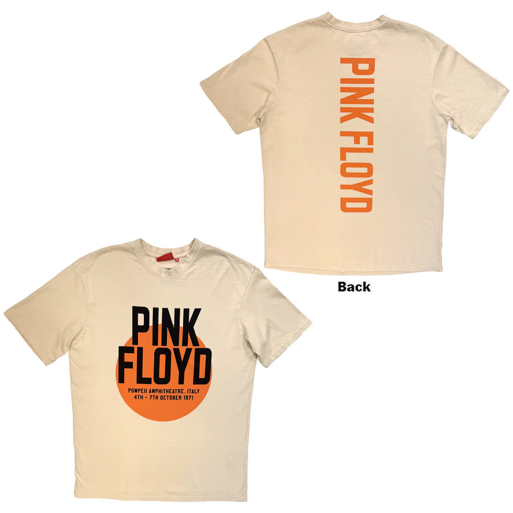 Pink Floyd - Pompeii Circle Wash - Ltd Edition Unplugged Designer  - Sand t-shirt