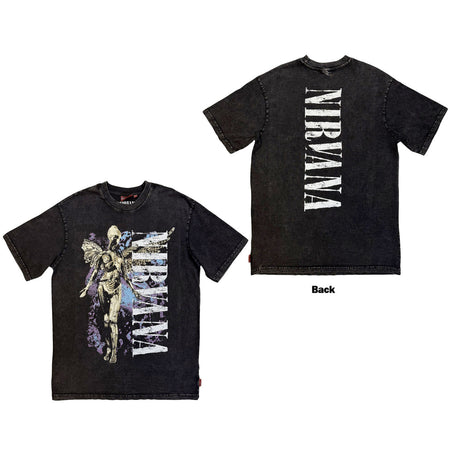 Nirvana - In Utero Angel Wash - Ltd Edition Unplugged Designer  - Black t-shirt