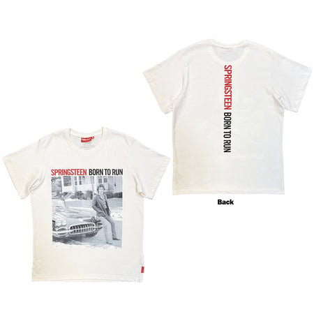 Bruce Springsteen - Born To Run - Ltd Edition Unplugged Designer  - White t-shirt