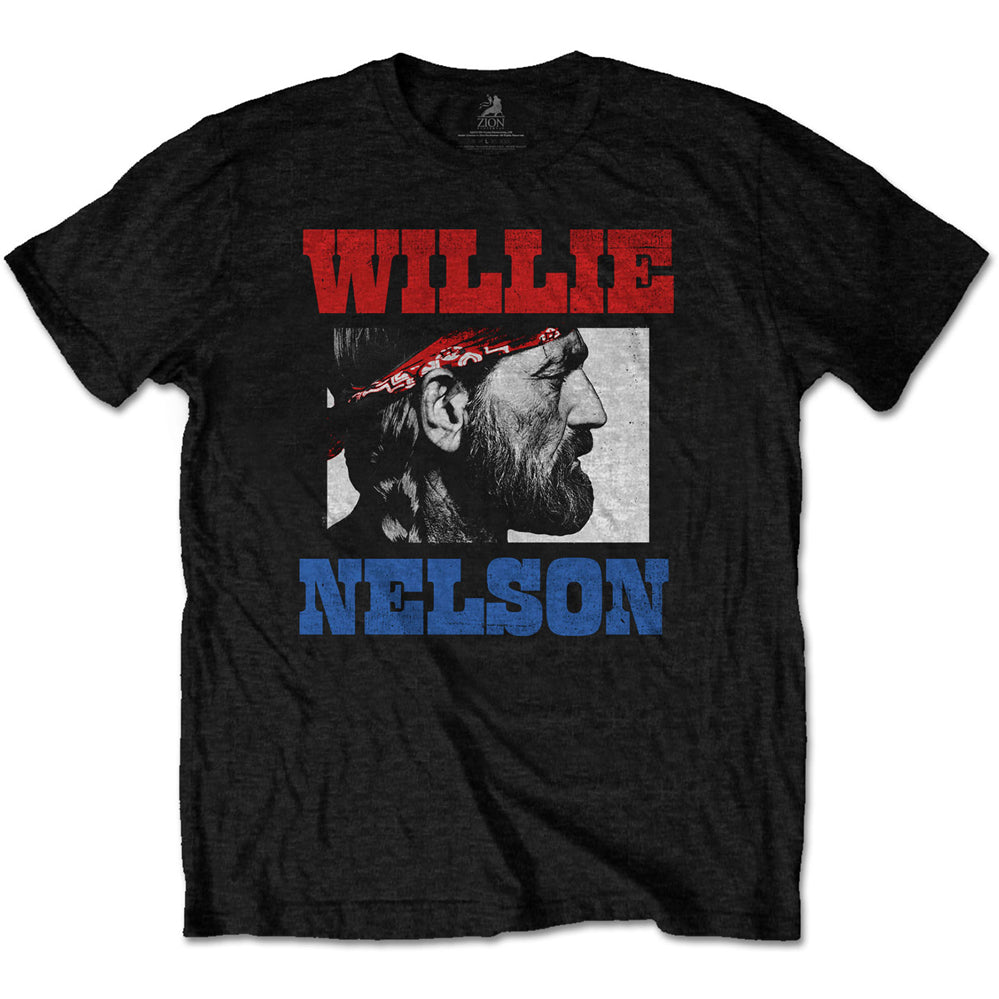 Willie Nelson - Stare -  Black T-shirt