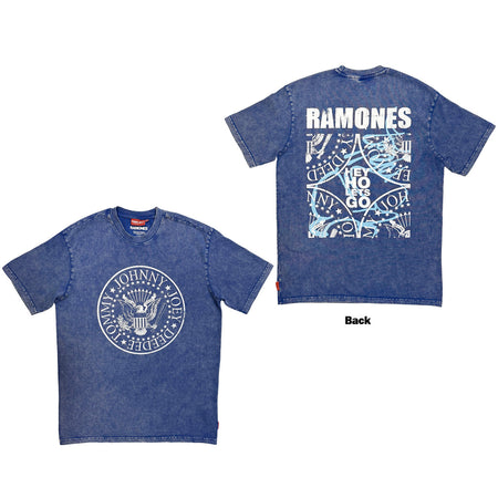 Ramones - Presidential Seal Wash - Ltd Edition Unplugged Designer  - Blue t-shirt