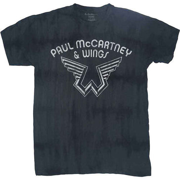 Paul McCartney - Wings Logo - Dip Dye - Blue t-shirt