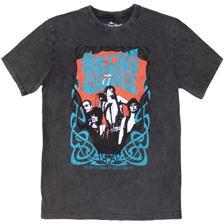 The Rolling Stones - Psych Montage - Charcoal Grey Stone Wash t-shirt