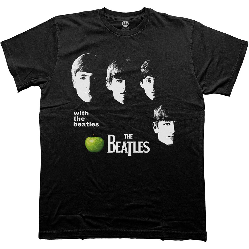 The Beatles -  With The Beatles Apple - Black t-shirt