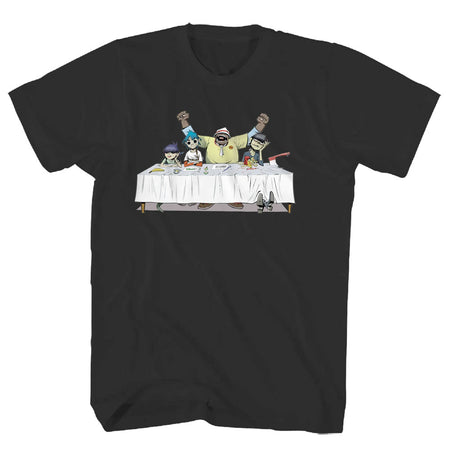 Gorillaz - Dinner Table - Black  t-shirt