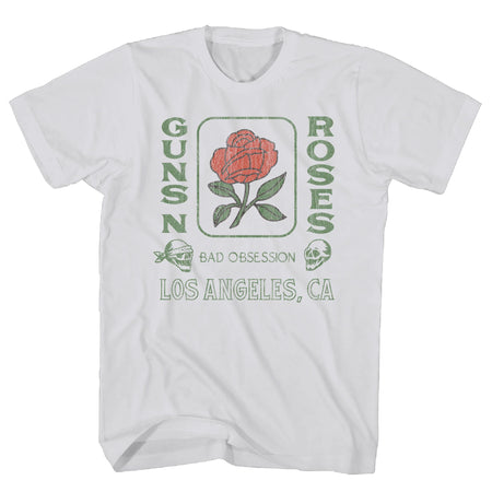 Guns N Roses - Bad Obsession - Grey  t-shirt