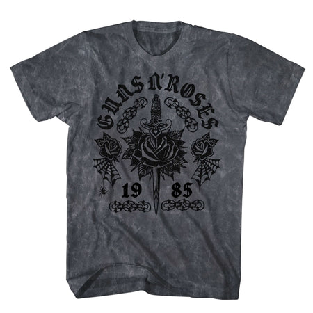 Guns N Roses - Tattoo Flock - Black Mineral Wash  t-shirt