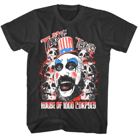Rob Zombie - House Of 1000 Corpses-Capt Spaulding - Black  t-shirt